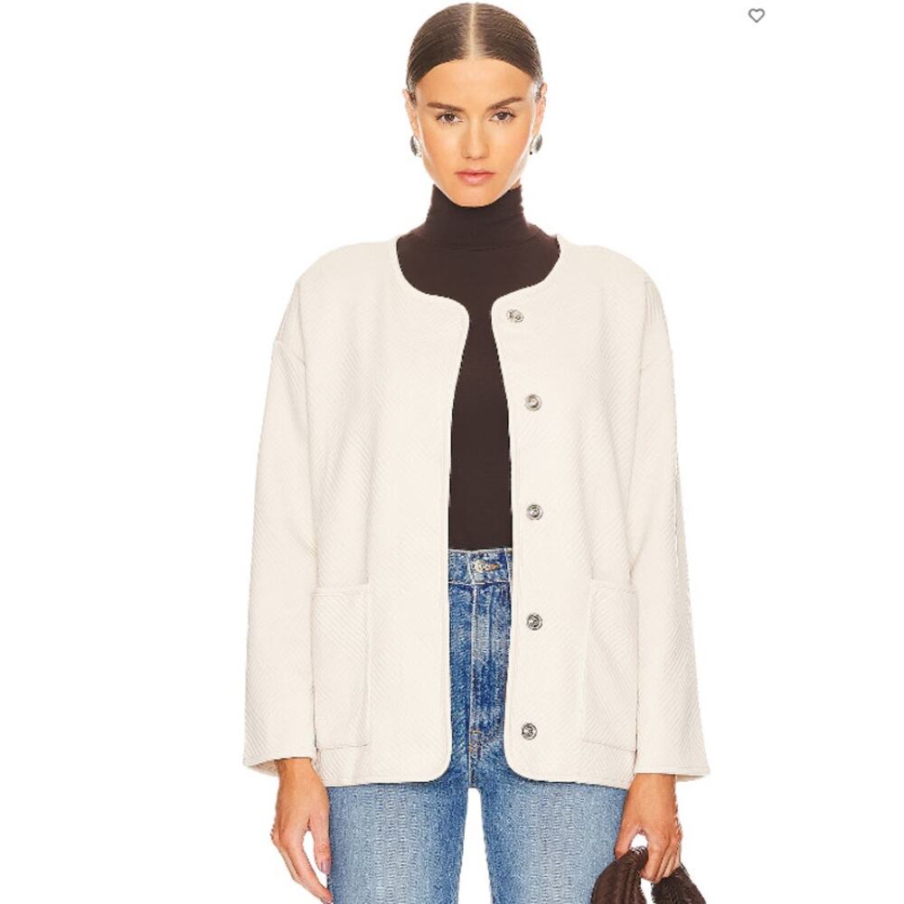 Sanctuary x REVOLVE Paris Knit Jacket Women Small Eco Natural Ivory Current
